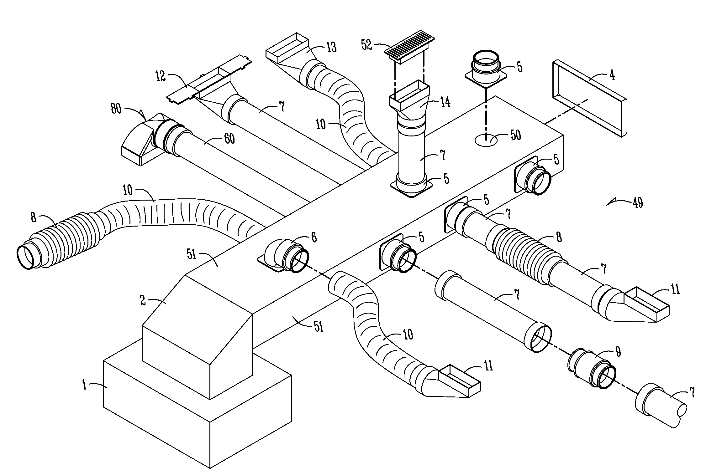 Plastic HVAC component system and method for installing the same