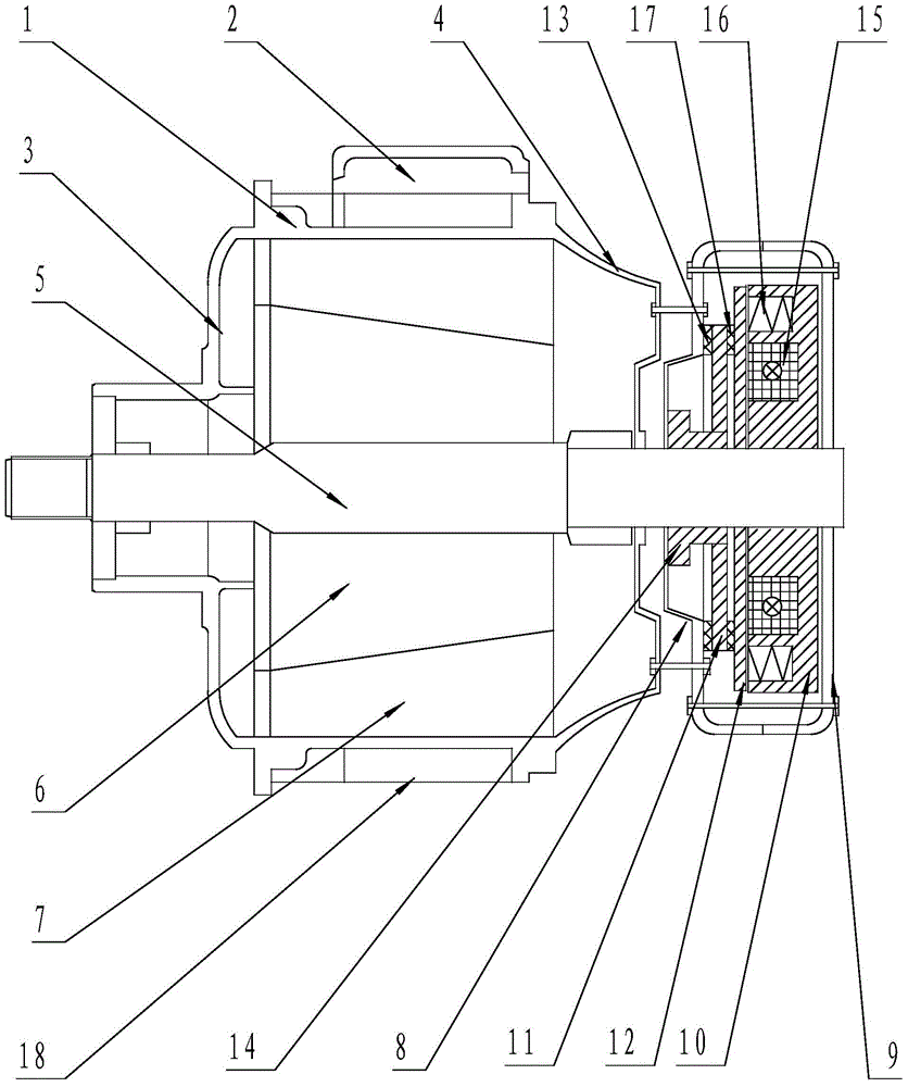 Bridge crane conical motor