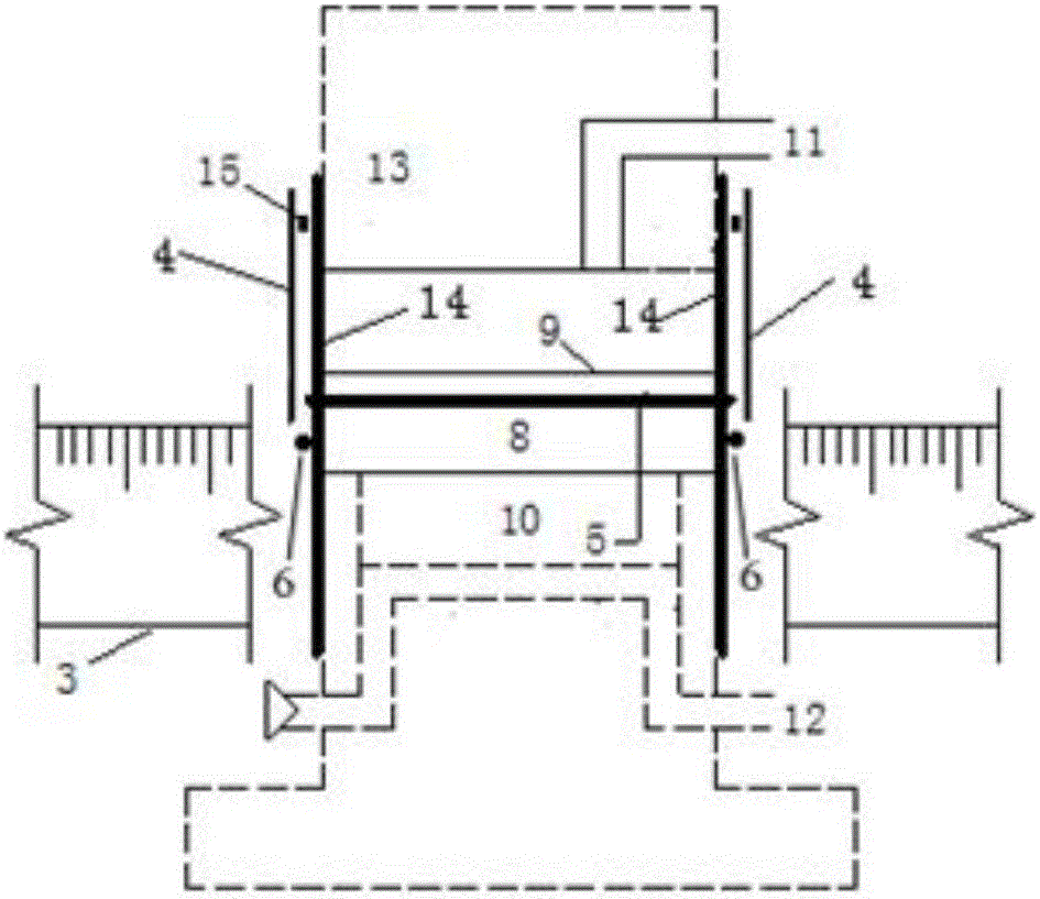 Volume measurement device and measurement method based on flat sample unsaturated soil triaxial test