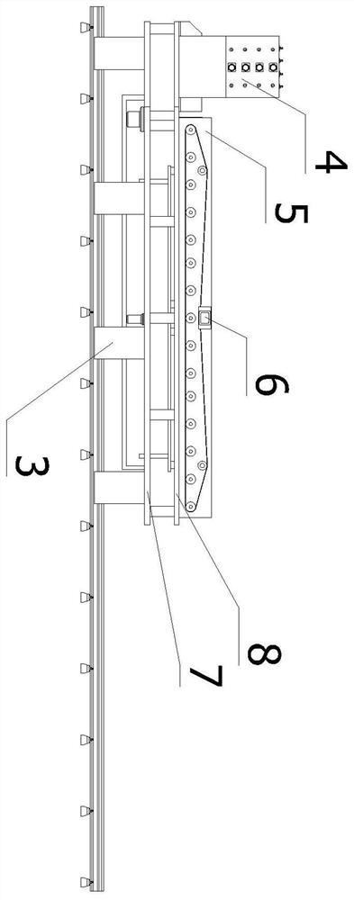 Rail transporting flat car for subway construction