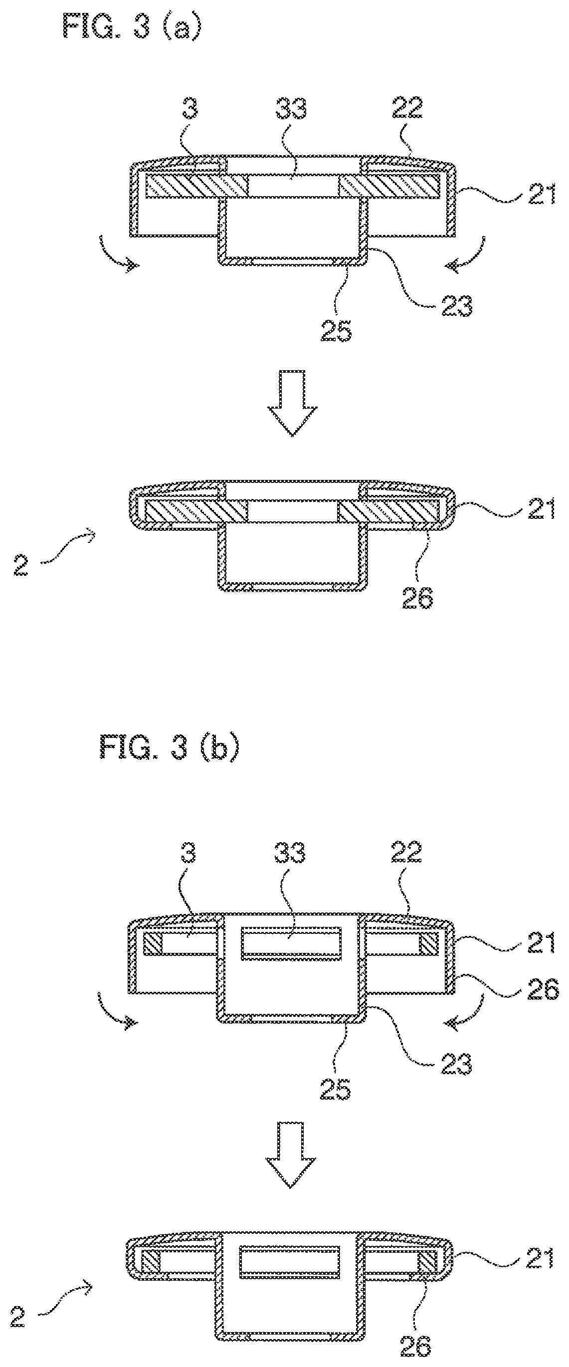 Female member of snap fastener and resin spring used therein