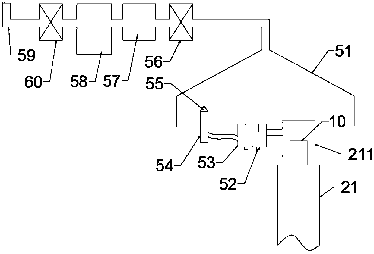 Environment-friendly device of three-dimensional high-temperature continuous heat treatment production system