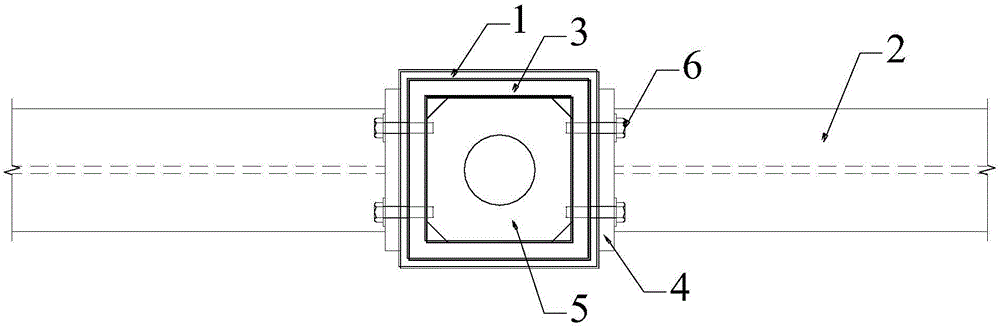 Inner sleeve type unilateral bolt connecting joint of steel tube column and H-shaped steel girder