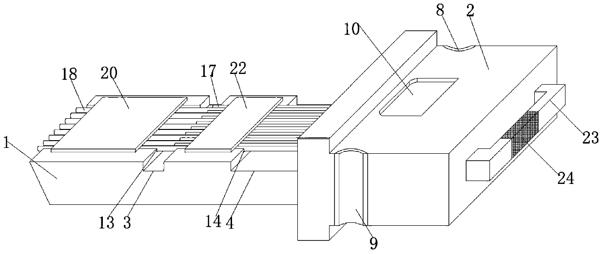 An optical fiber array connection device with functions of transmitting and receiving