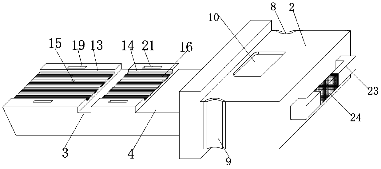 An optical fiber array connection device with functions of transmitting and receiving