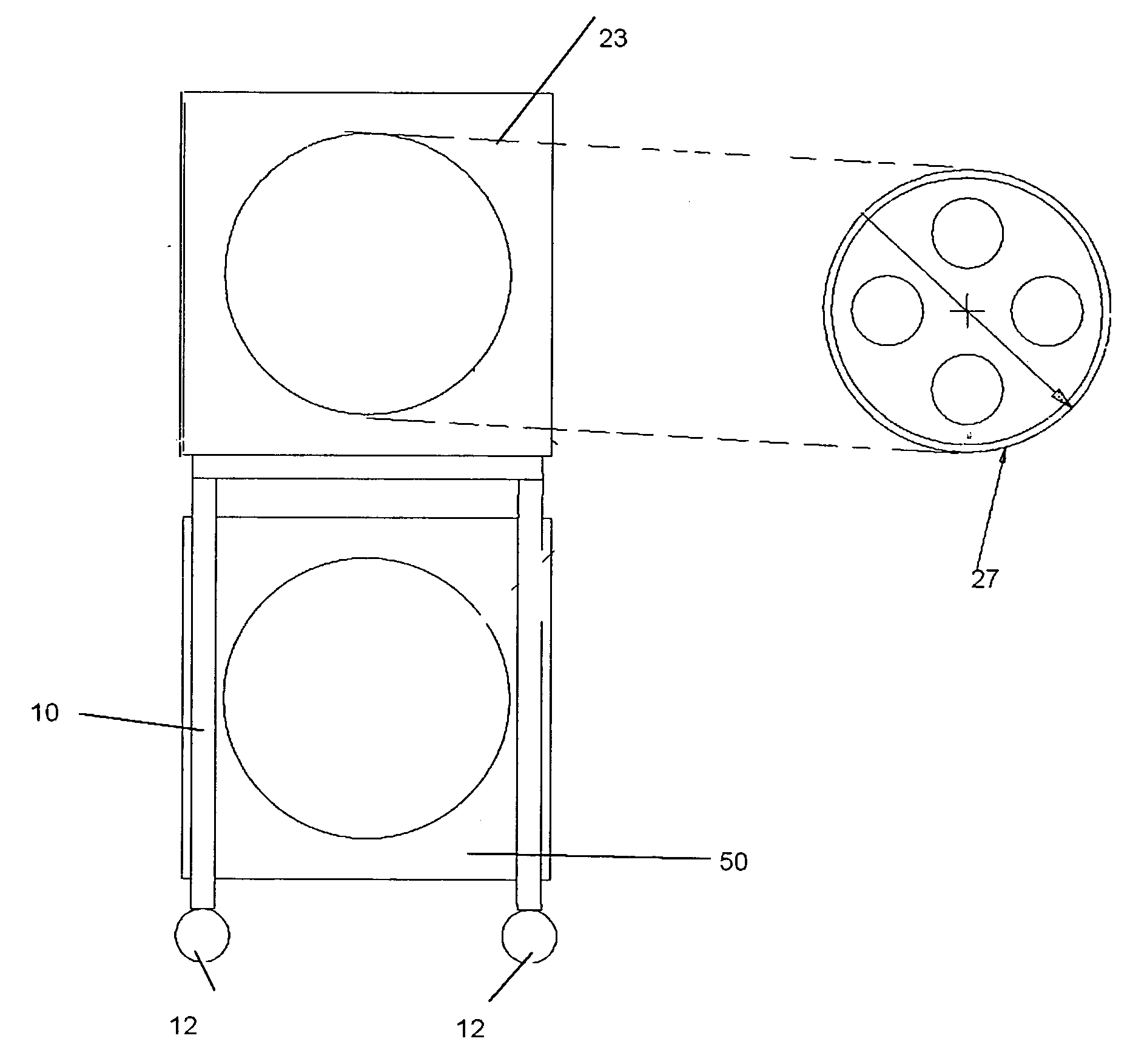 Mobile furnace for heat treatment of agricultural materials in milling bins