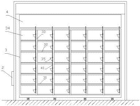 Poultry raising house convenient for manure collection