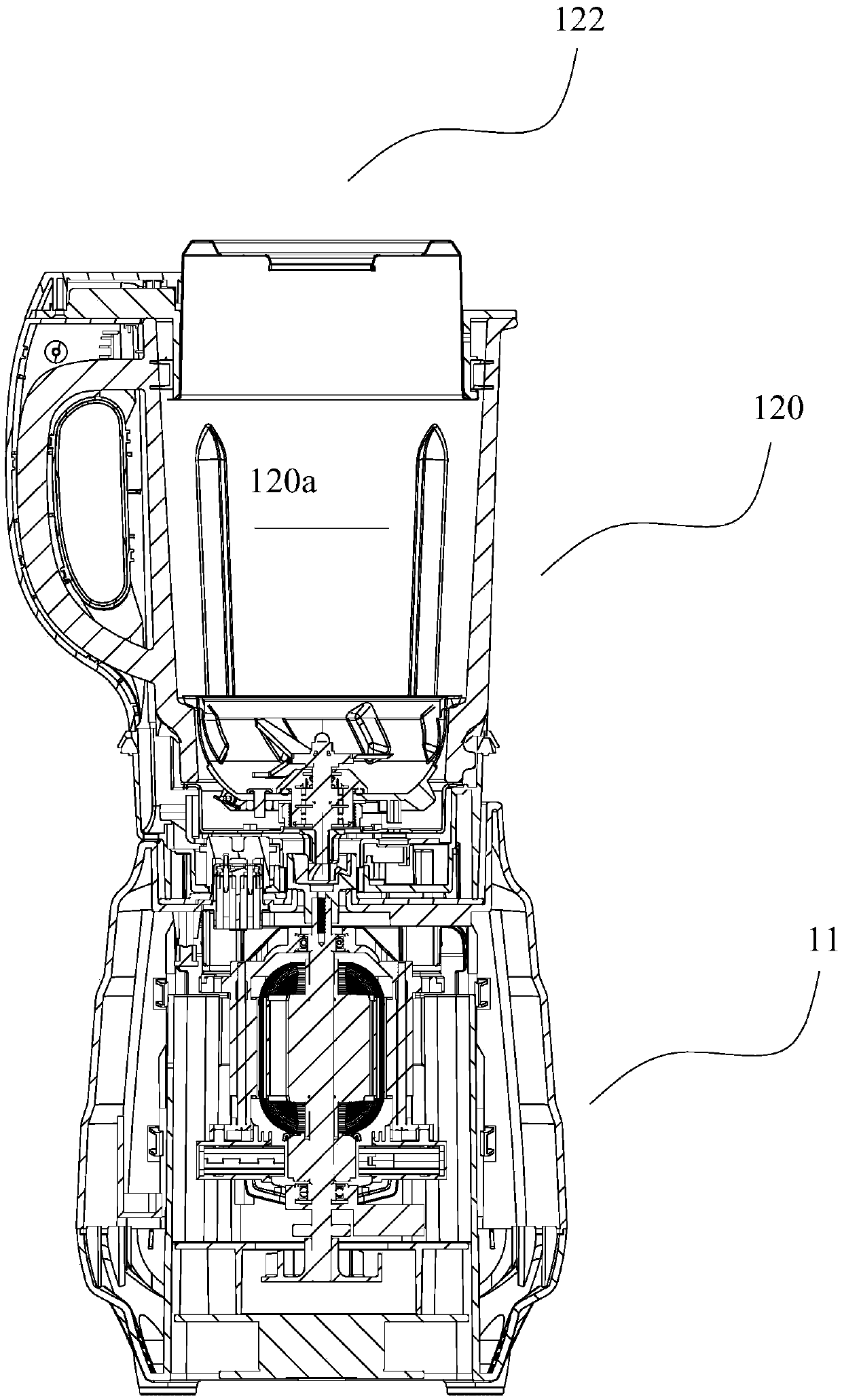 Cup lid assembly of food processer and food processer