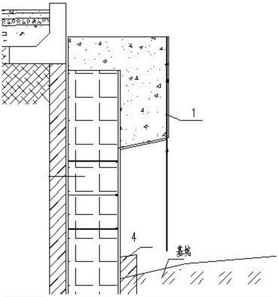 Suspended formwork supporting device for casting lining on surface of underground continuous wall and construction method