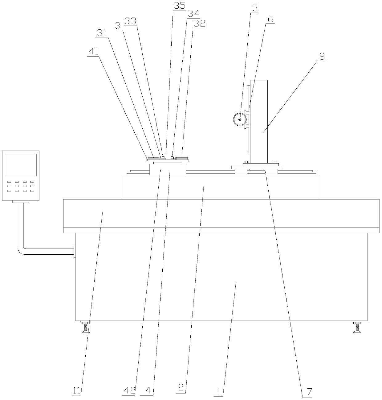 Automatic grooving device for hexagonal nut grooving