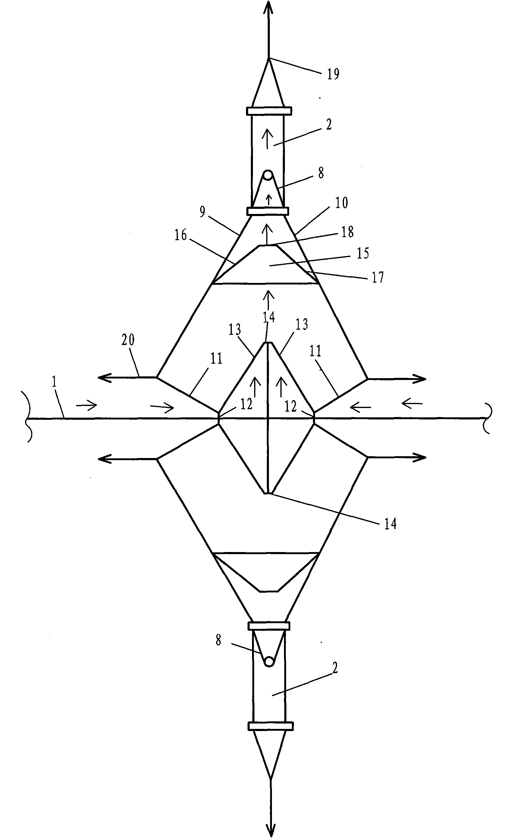 Lamplight deepwater net foil fishing device