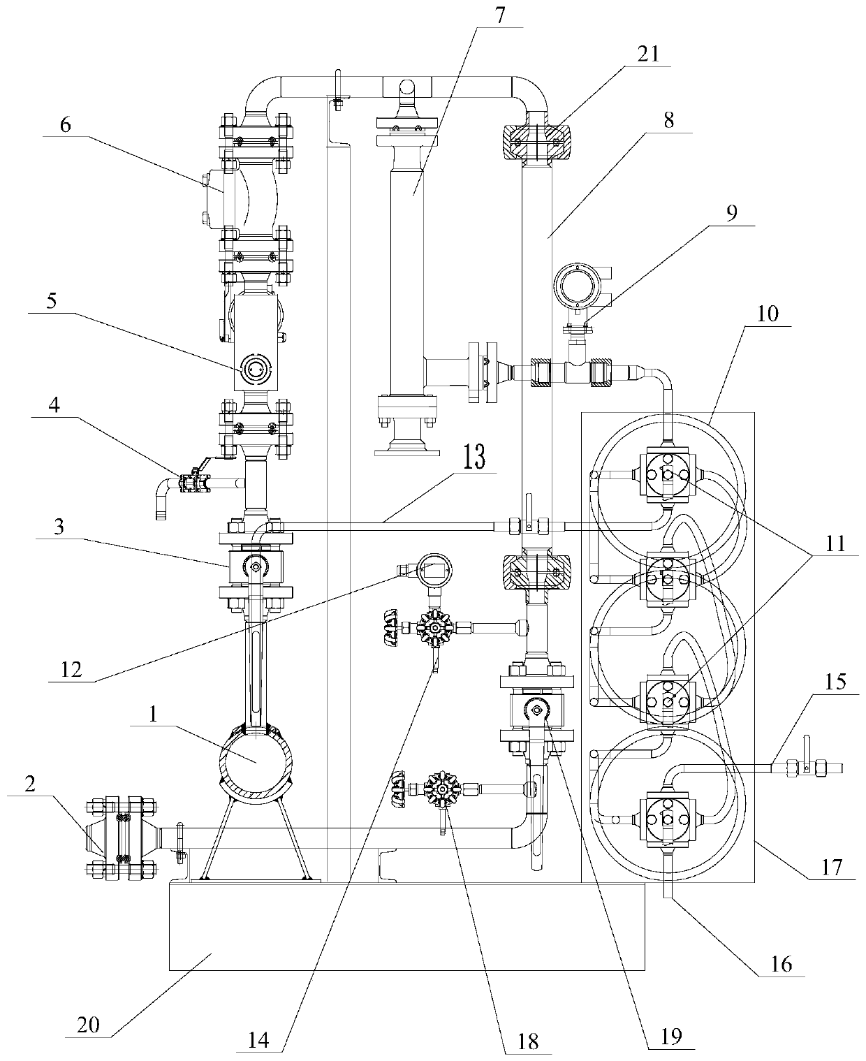 Low shear single well mixed liquid injection allocation equipment