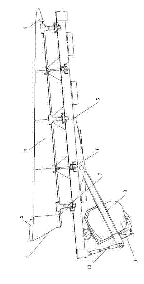 Separation bed for differential type pneumatic dry separator, dry separator main machine and complete device