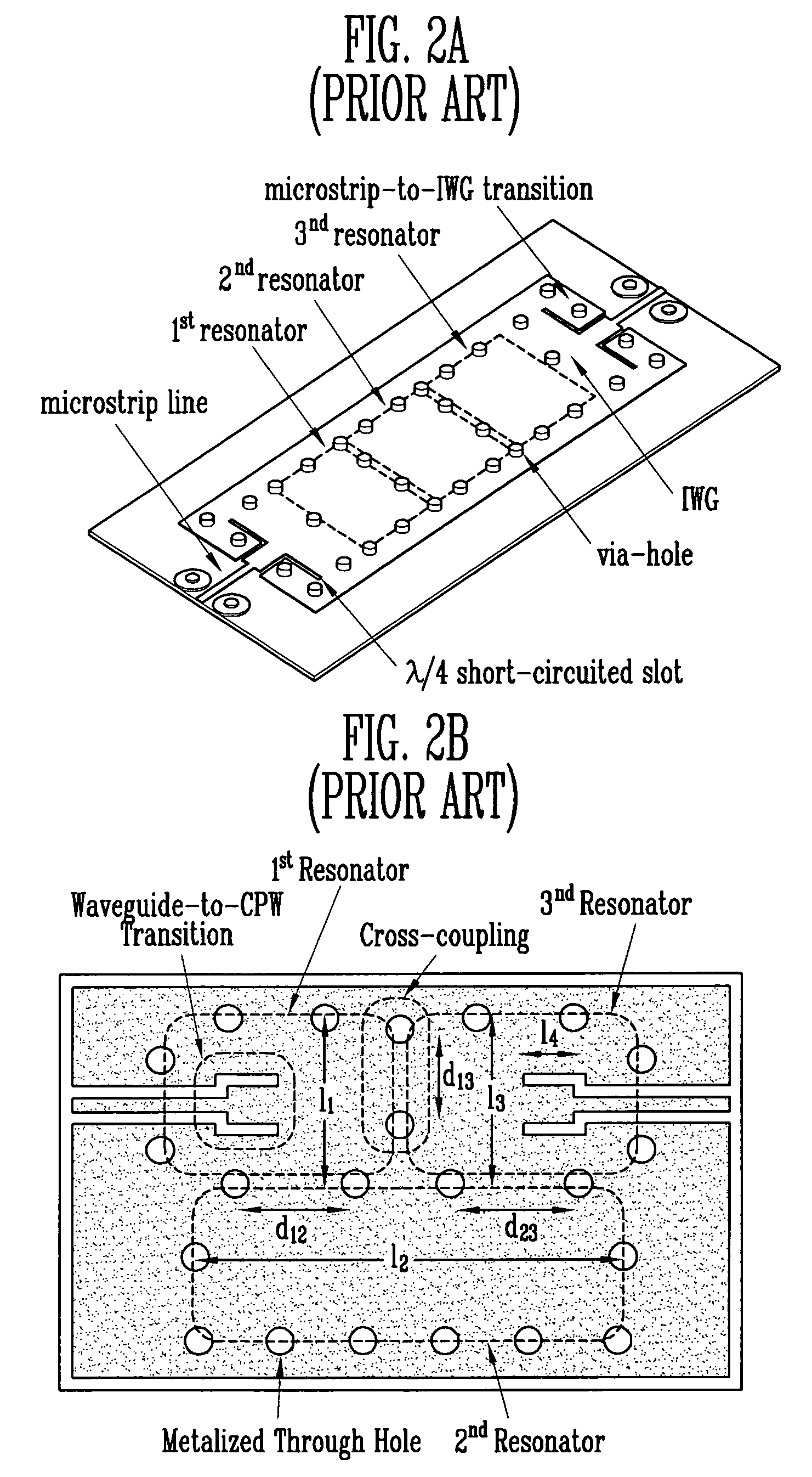 Dielectric waveguide filter with cross-coupling