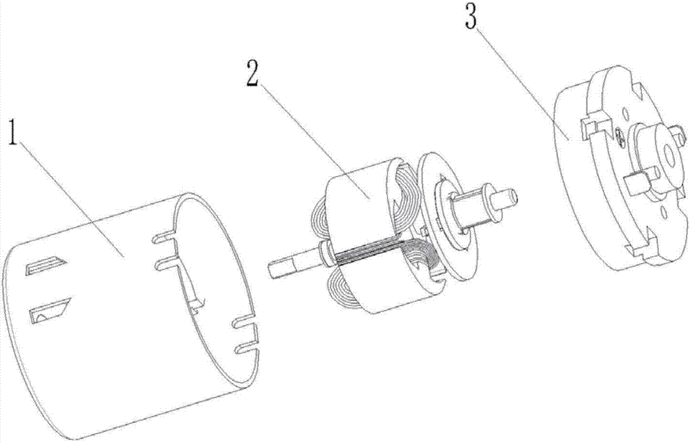 EMC-demand-requiring permanent magnet direct current motor of capacitor triangle-type connection structure