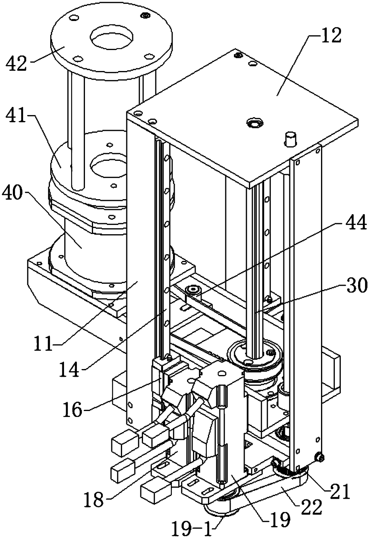 Electric tricycle compartment rotary lifting device