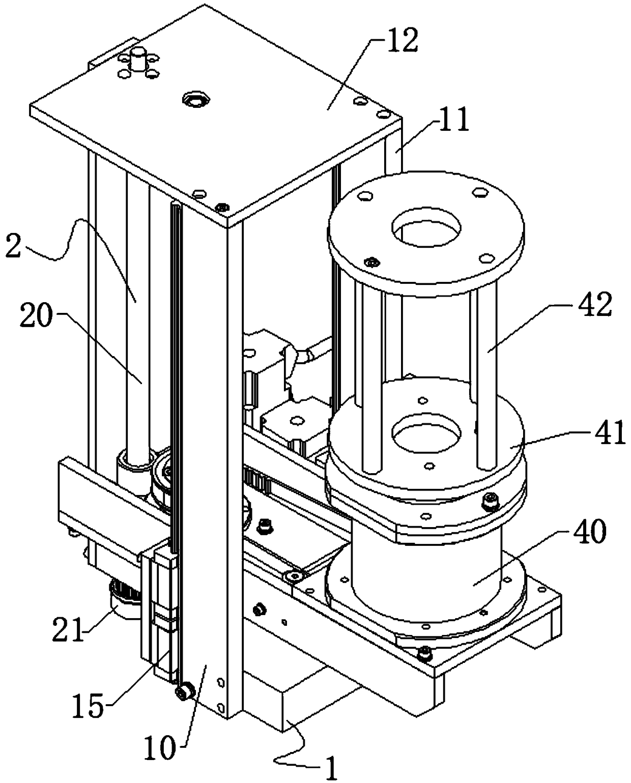 Electric tricycle compartment rotary lifting device