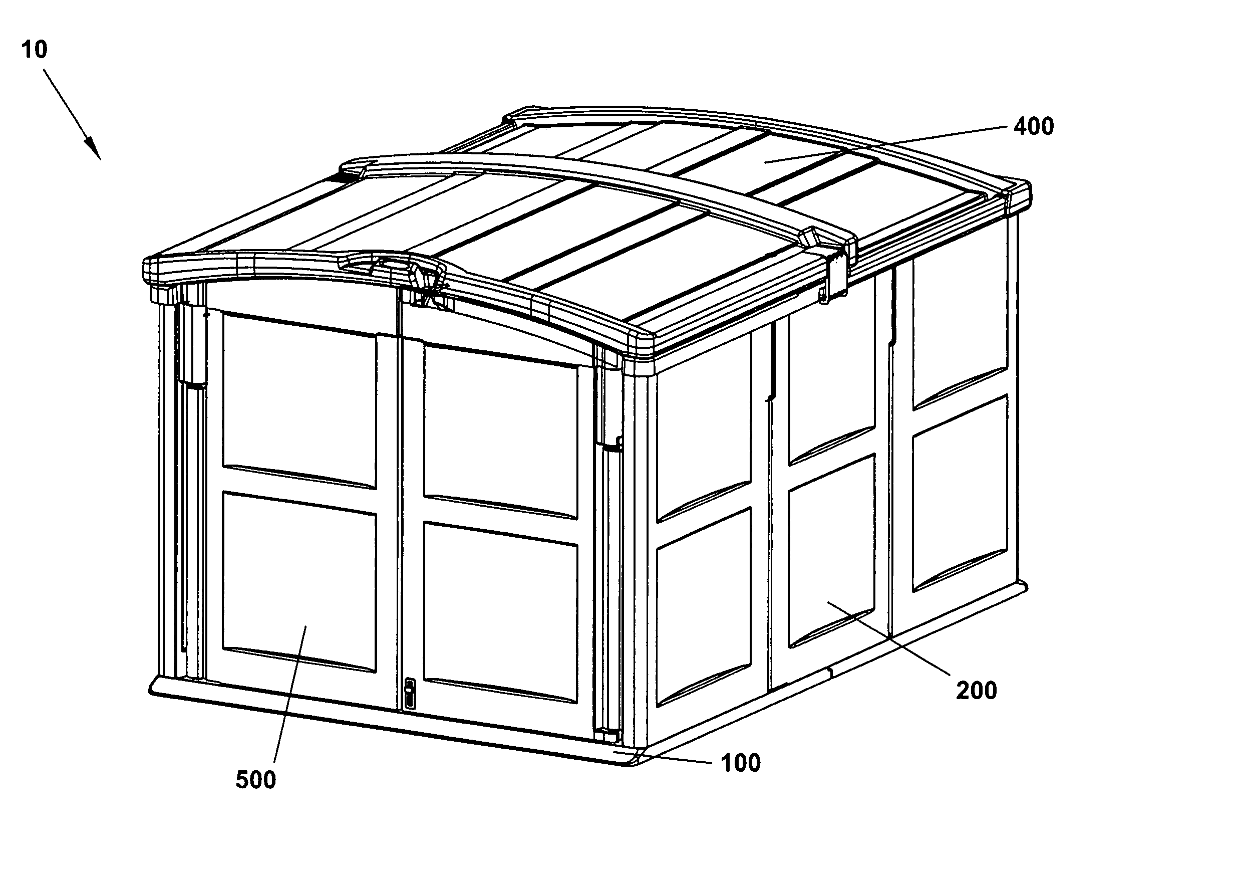 Low profile plastic panel enclosure