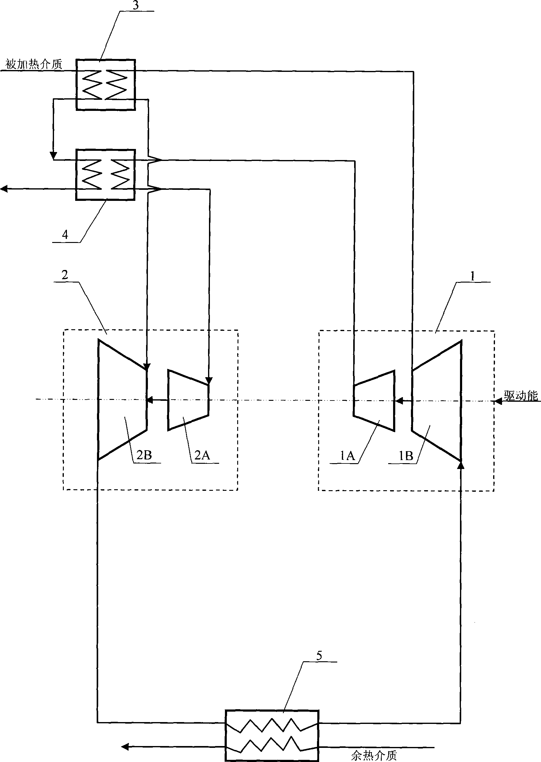 Segmented compression-segmented heat supply-segmented expansion gas compression type units