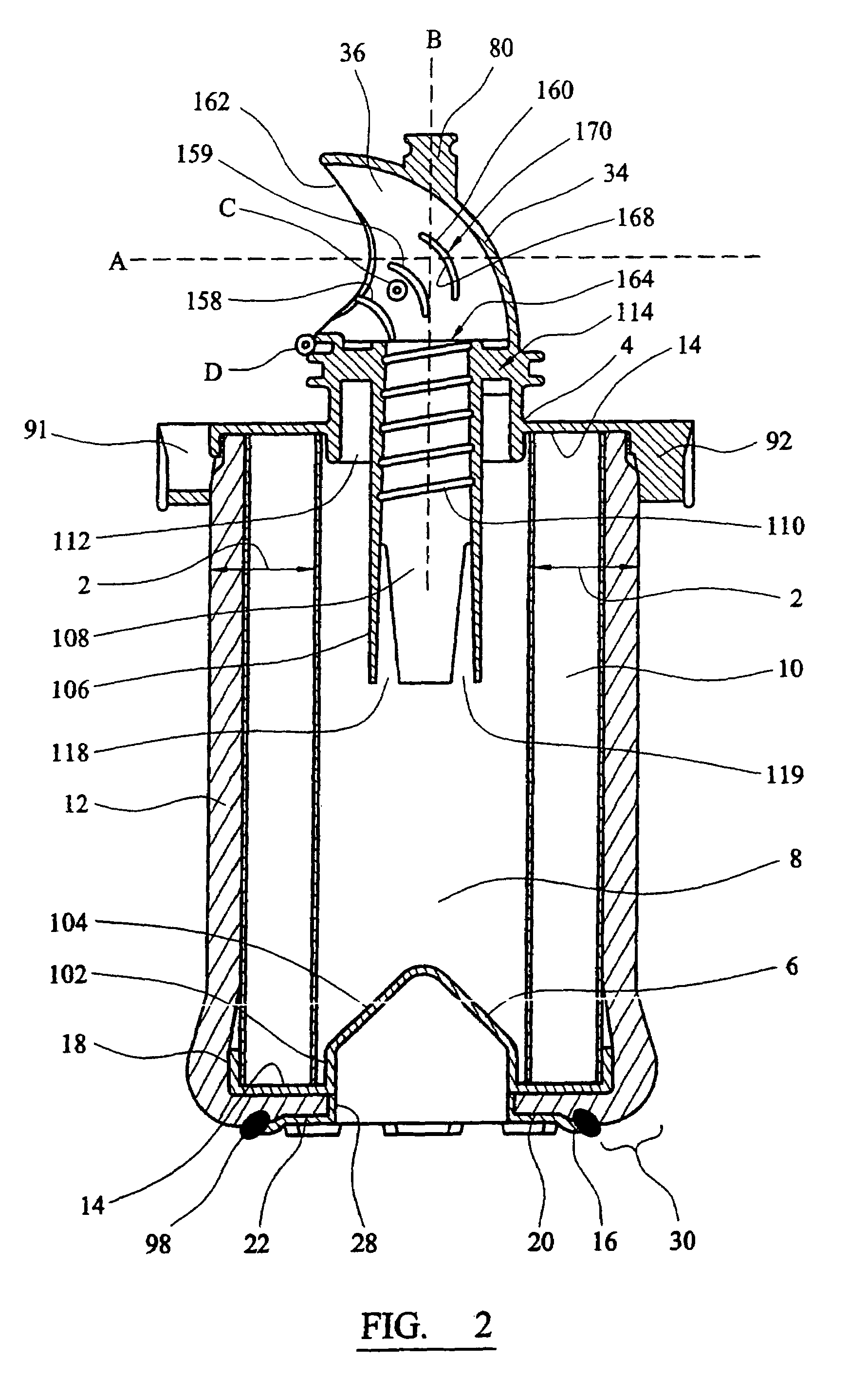 Assembly for collecting material entrained in a gas stream