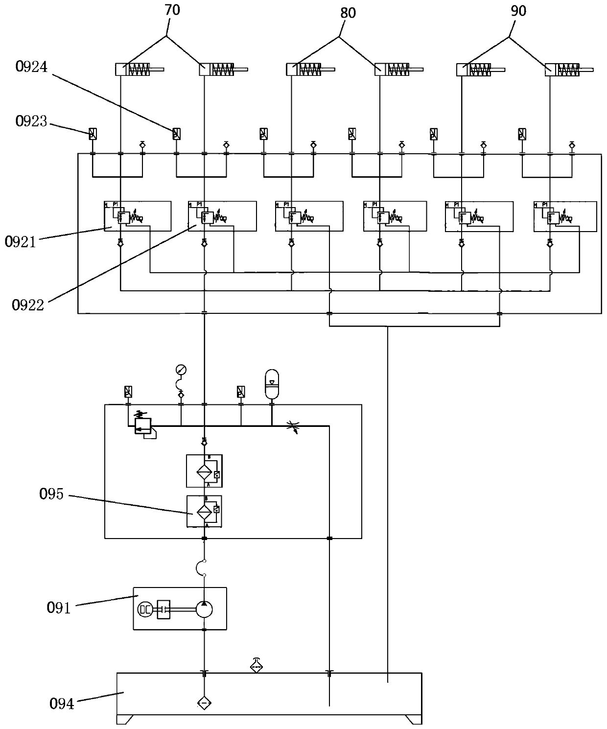 Variable speed control system for eight-gear transmission