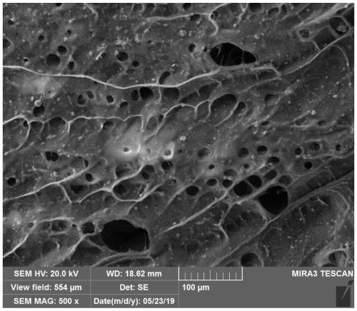 Preparation method of wood-based bionic bone scaffold material