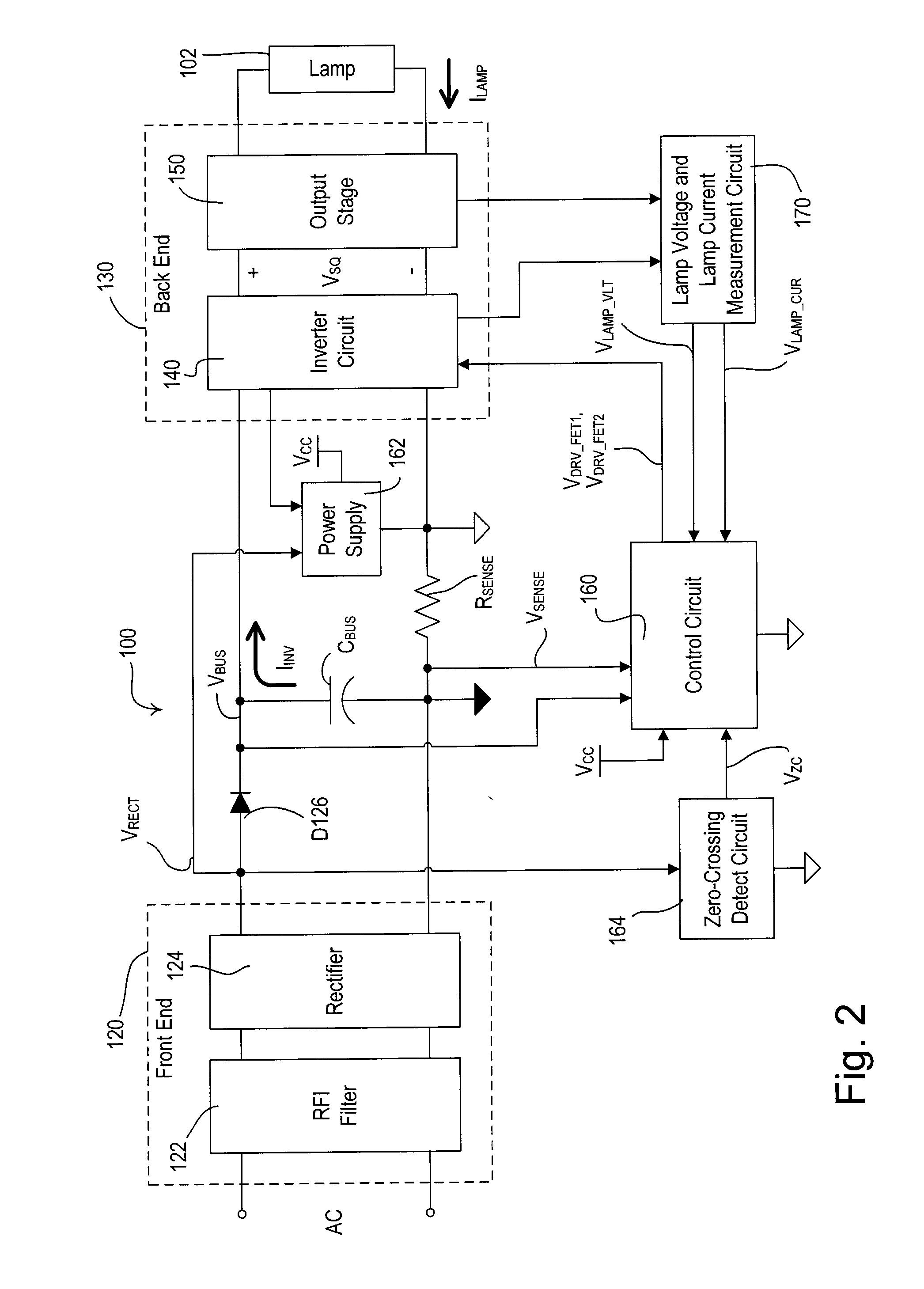 Electronic ballast having a partially self-oscillating inverter circuit