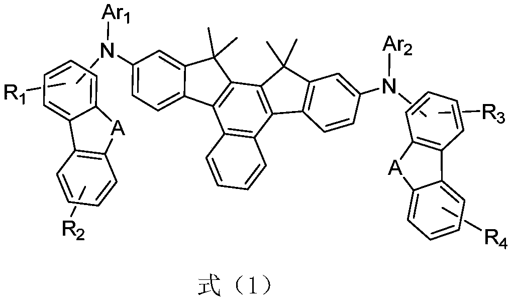 Organic blue OLED fused ring compound, preparation method and organic electroluminescent device thereof