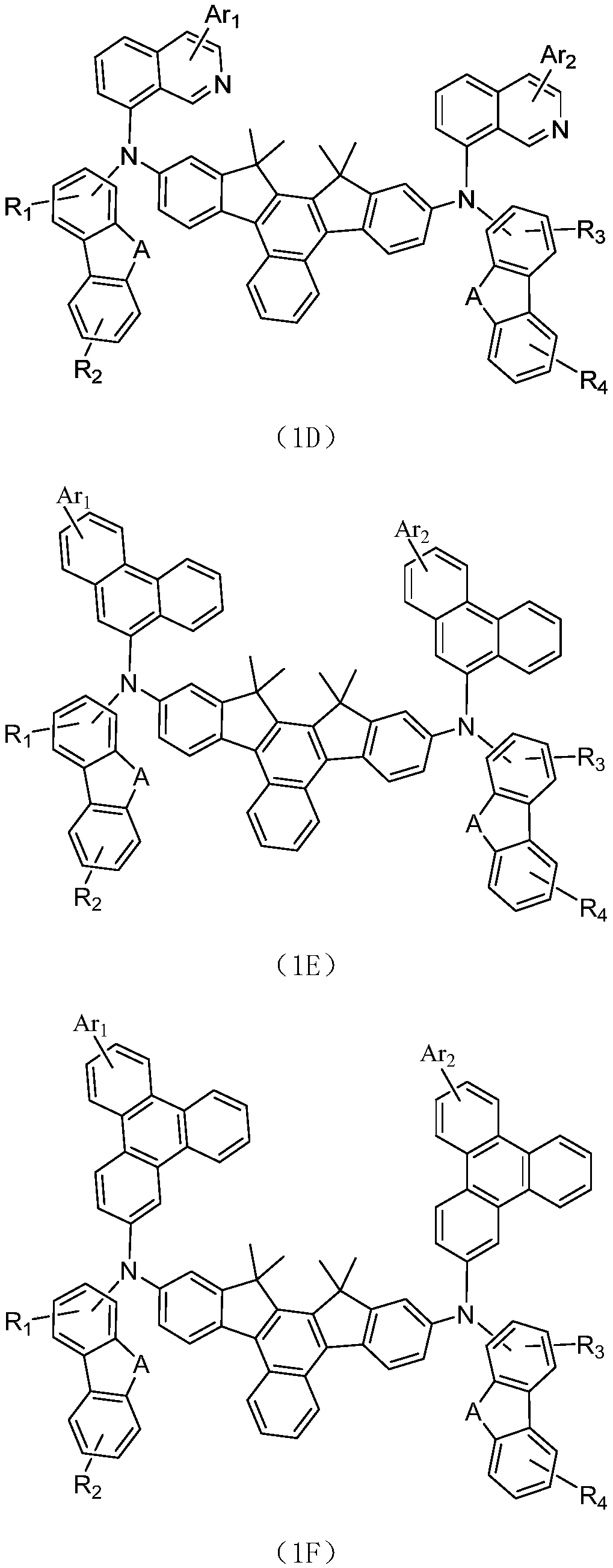 Organic blue OLED fused ring compound, preparation method and organic electroluminescent device thereof