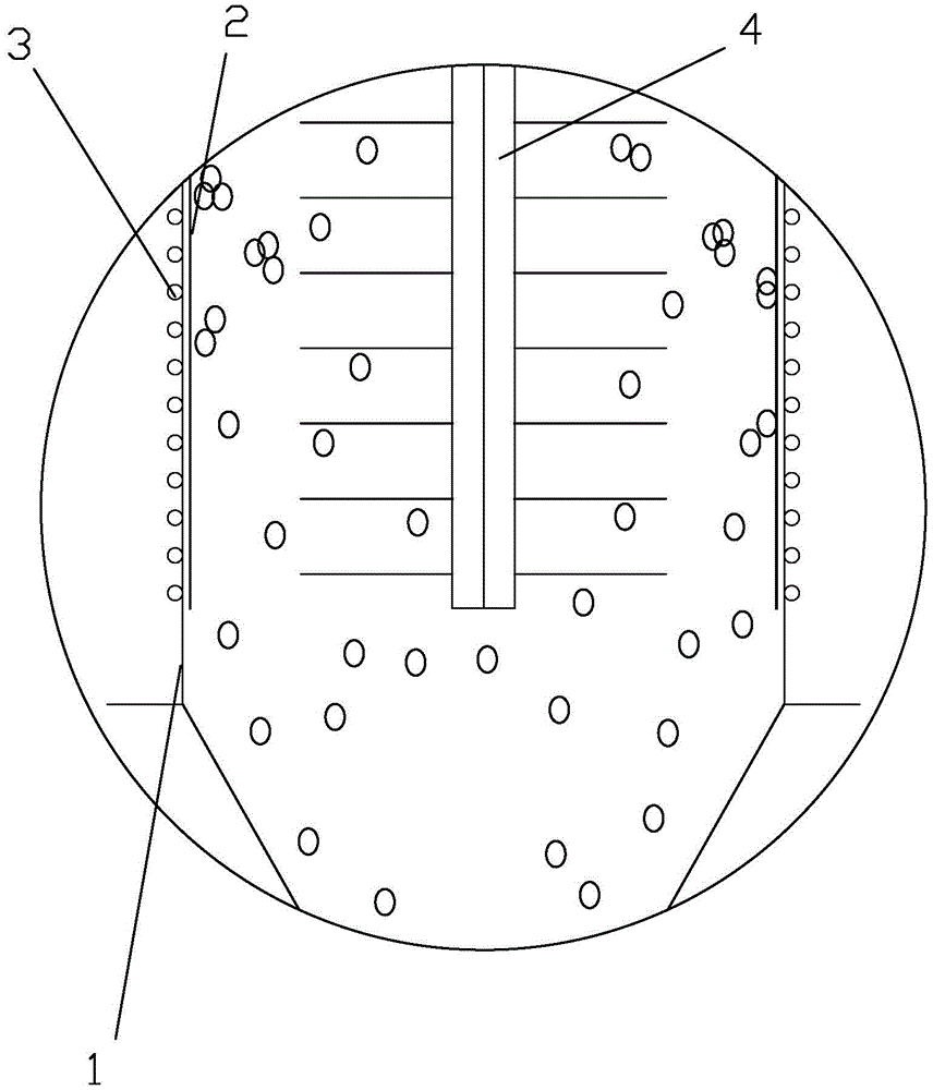 A combined removal method and device for multiple pollutants in ship exhaust gas