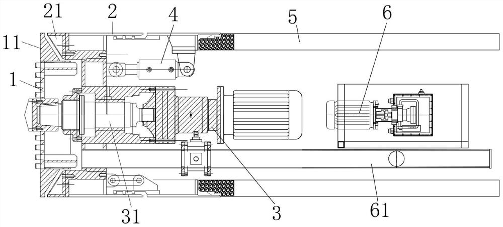 Pipe jacking machine capable of being disassembled in pipeline