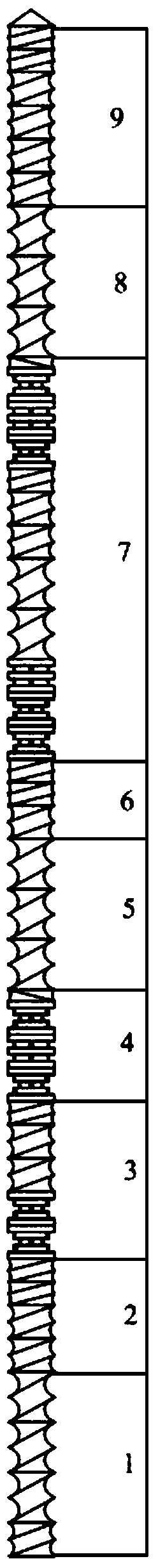 Double-screw assembly for extrusion molding processing of nylon and glass fiber, and processing method thereof