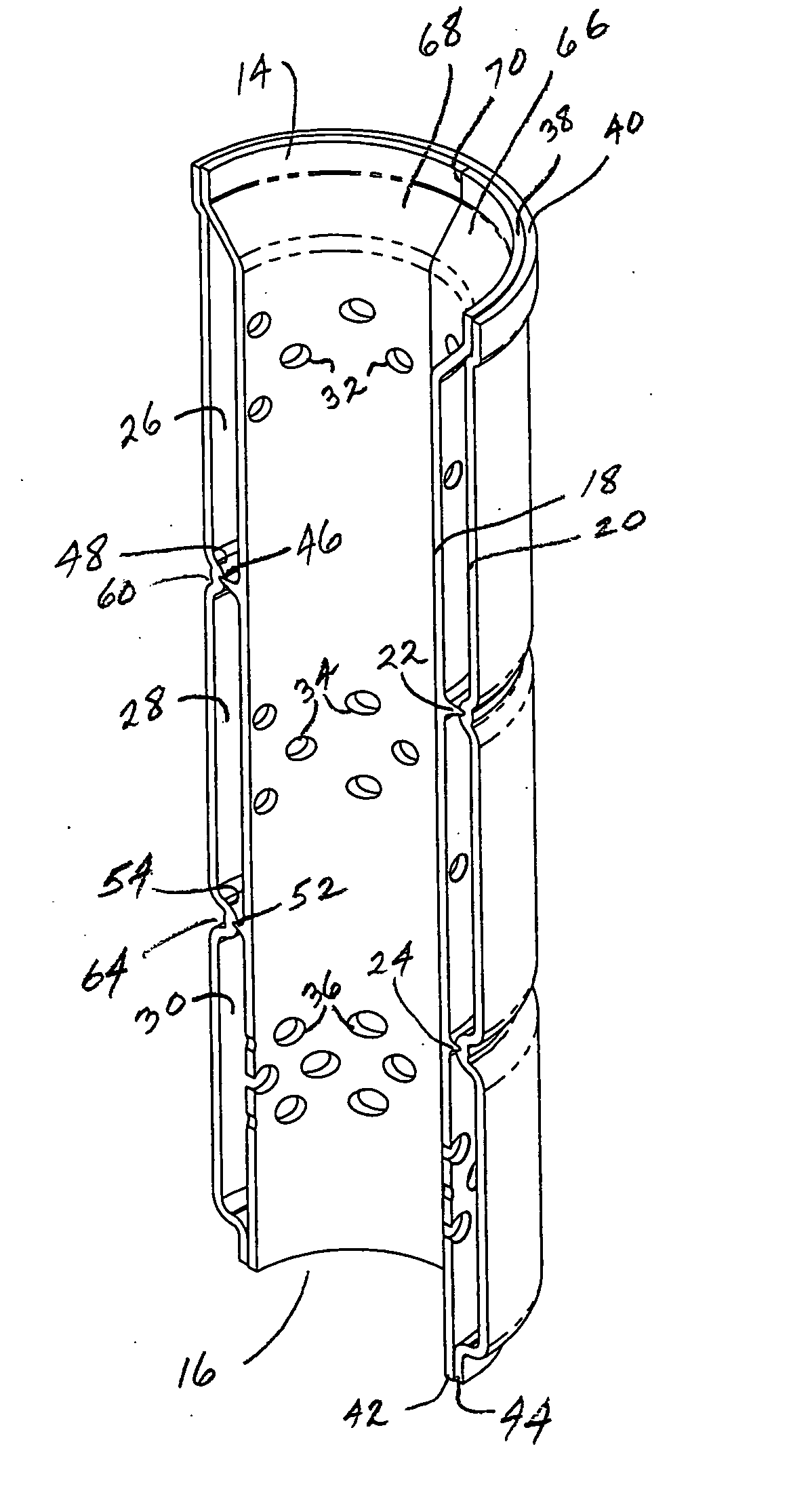 Resonator with retention ribs