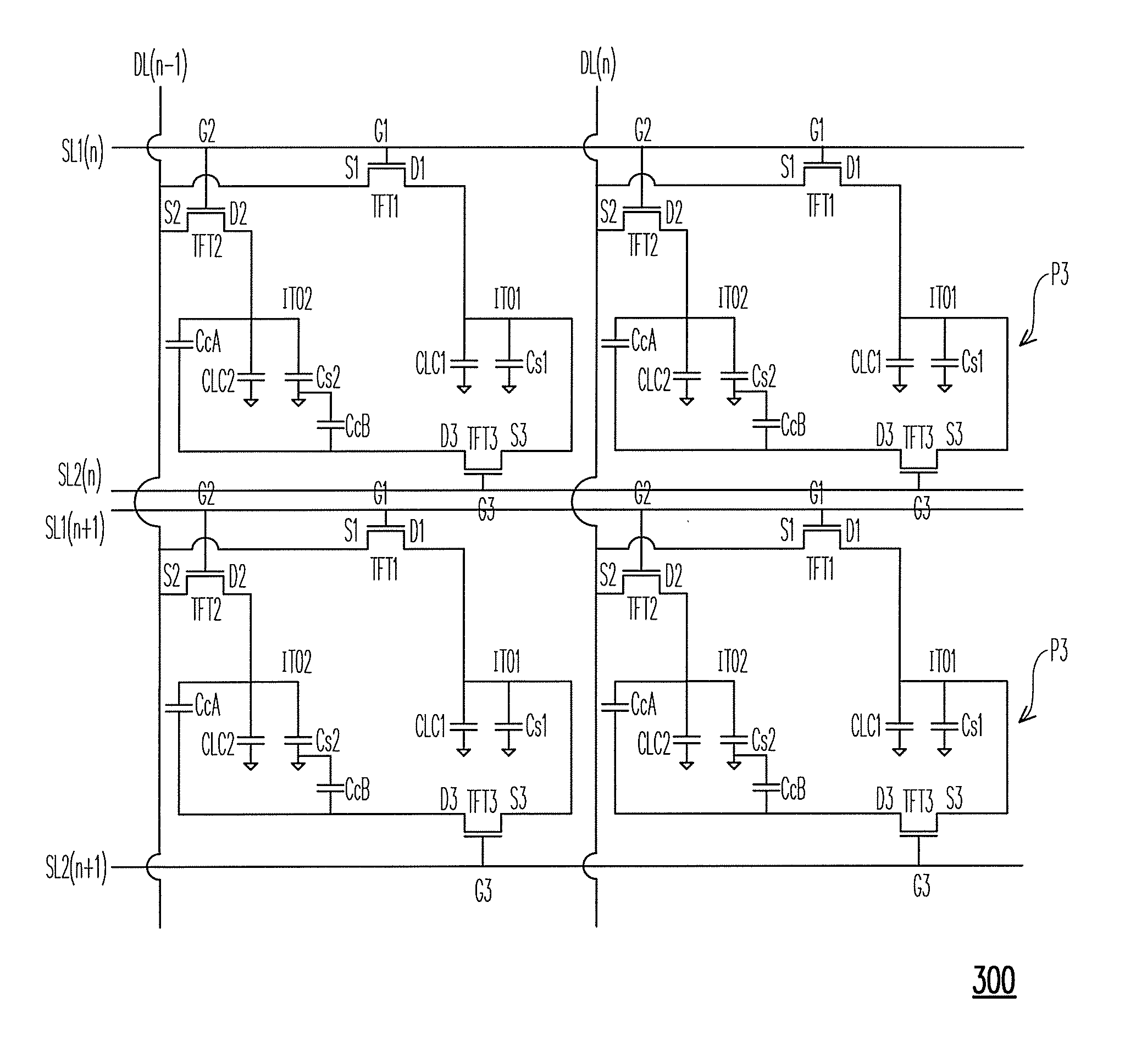 Pixel array, liquid crystal display panel, and electro-optical apparatus