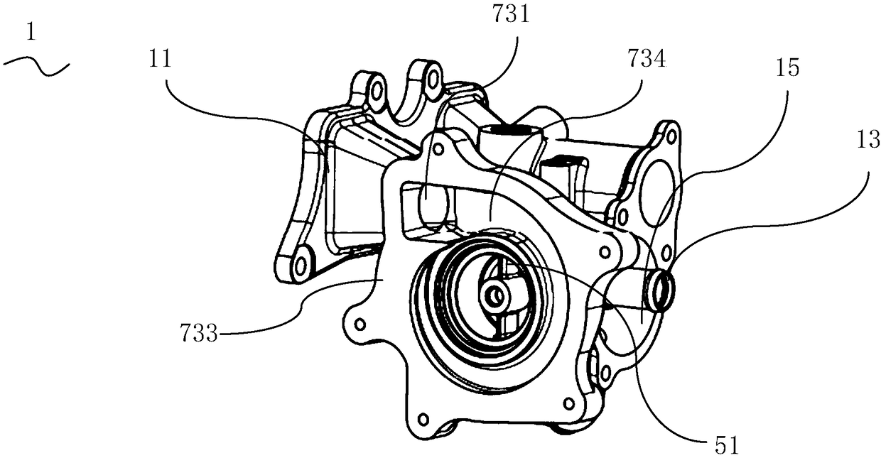 Engine electric water pump and vehicle having same