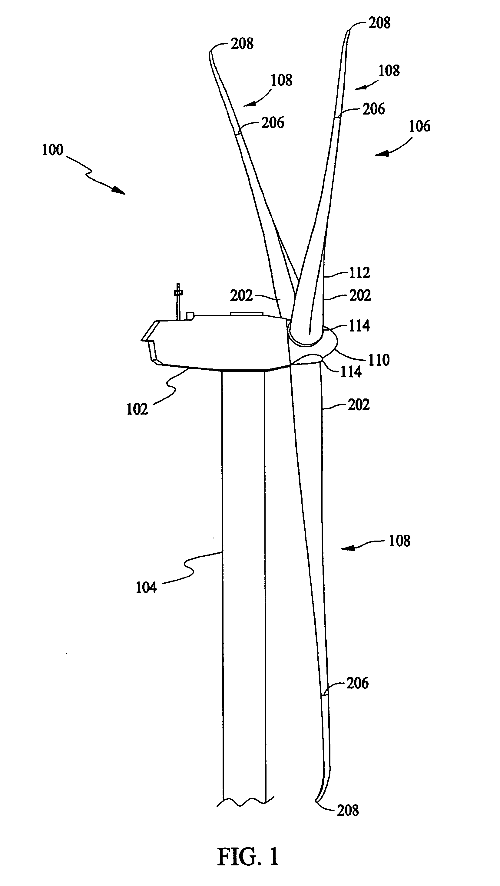 Multi-piece passive load reducing blades and wind turbines using same