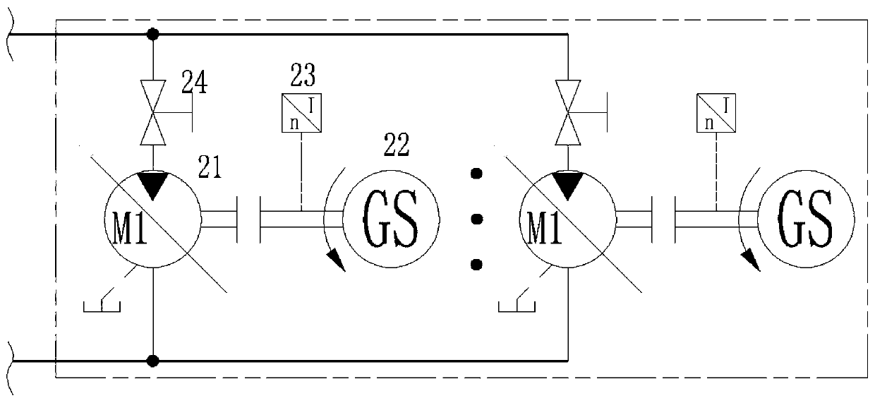 Hydraulic energy storage type wind generation set