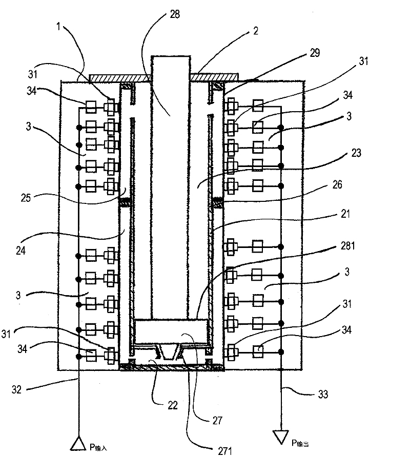 Hydraulic cylinder assembly for a machine for producing a fiber web, especially a paper or cardboard making machine