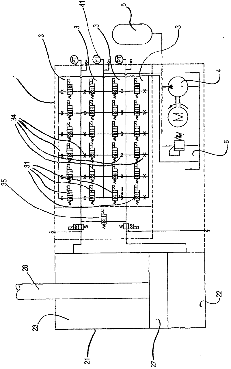 Hydraulic cylinder assembly for a machine for producing a fiber web, especially a paper or cardboard making machine