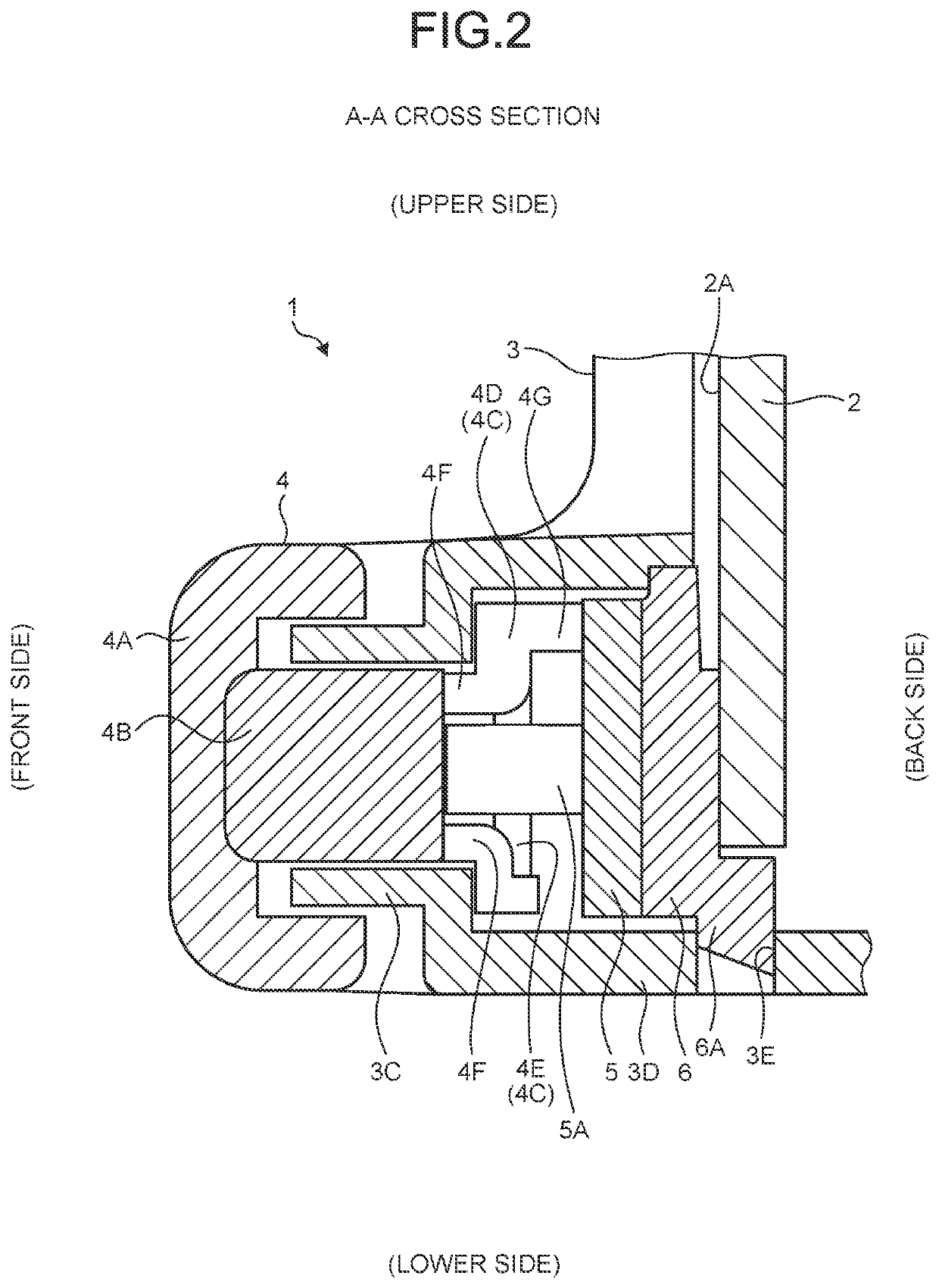 Hinge structure of button and electronic device