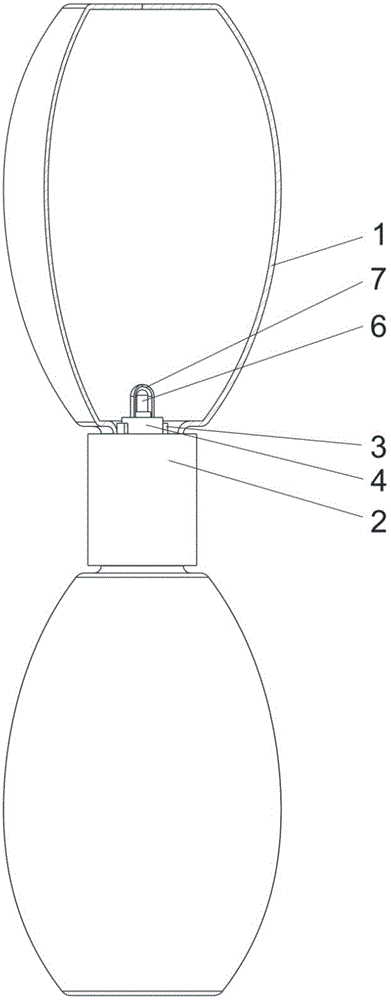 Self-generating liquid hourglass lamp