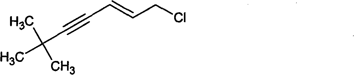 Method for synthesizing (E)-1-chlorine-6, 6-dimethyl-2-heptylene-4-alkyne