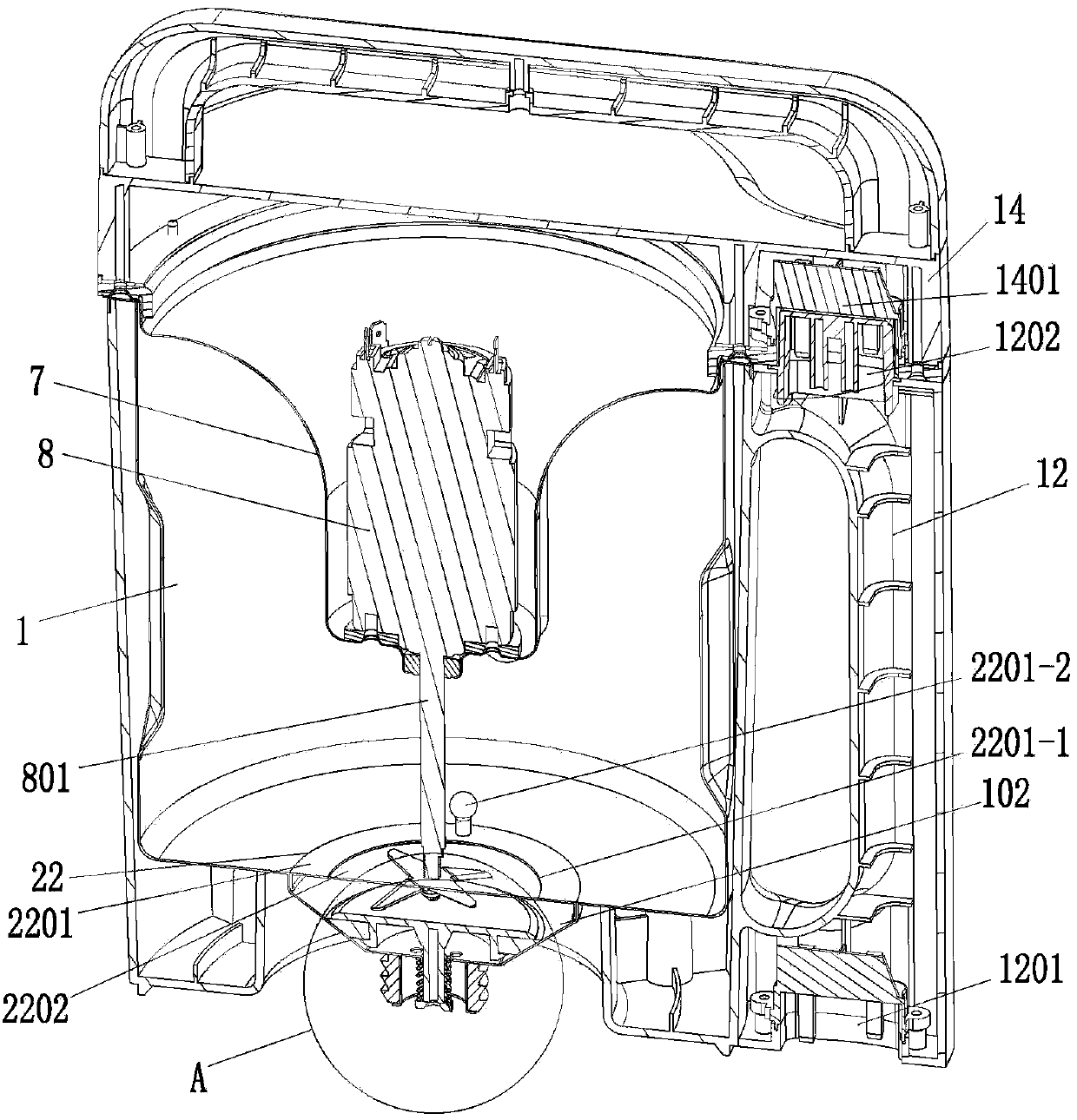 Multifunctional siphoning type food processor