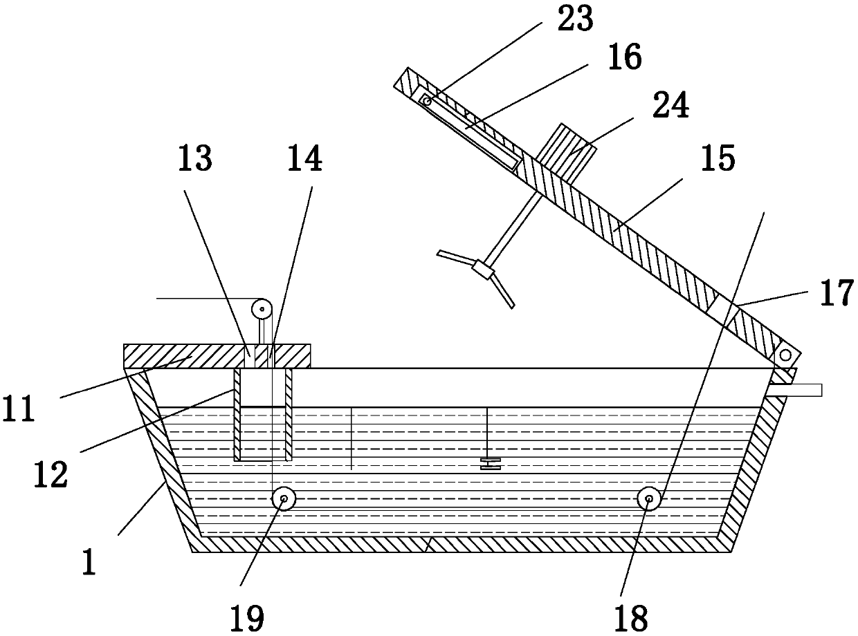 Iron wire zinc plating device