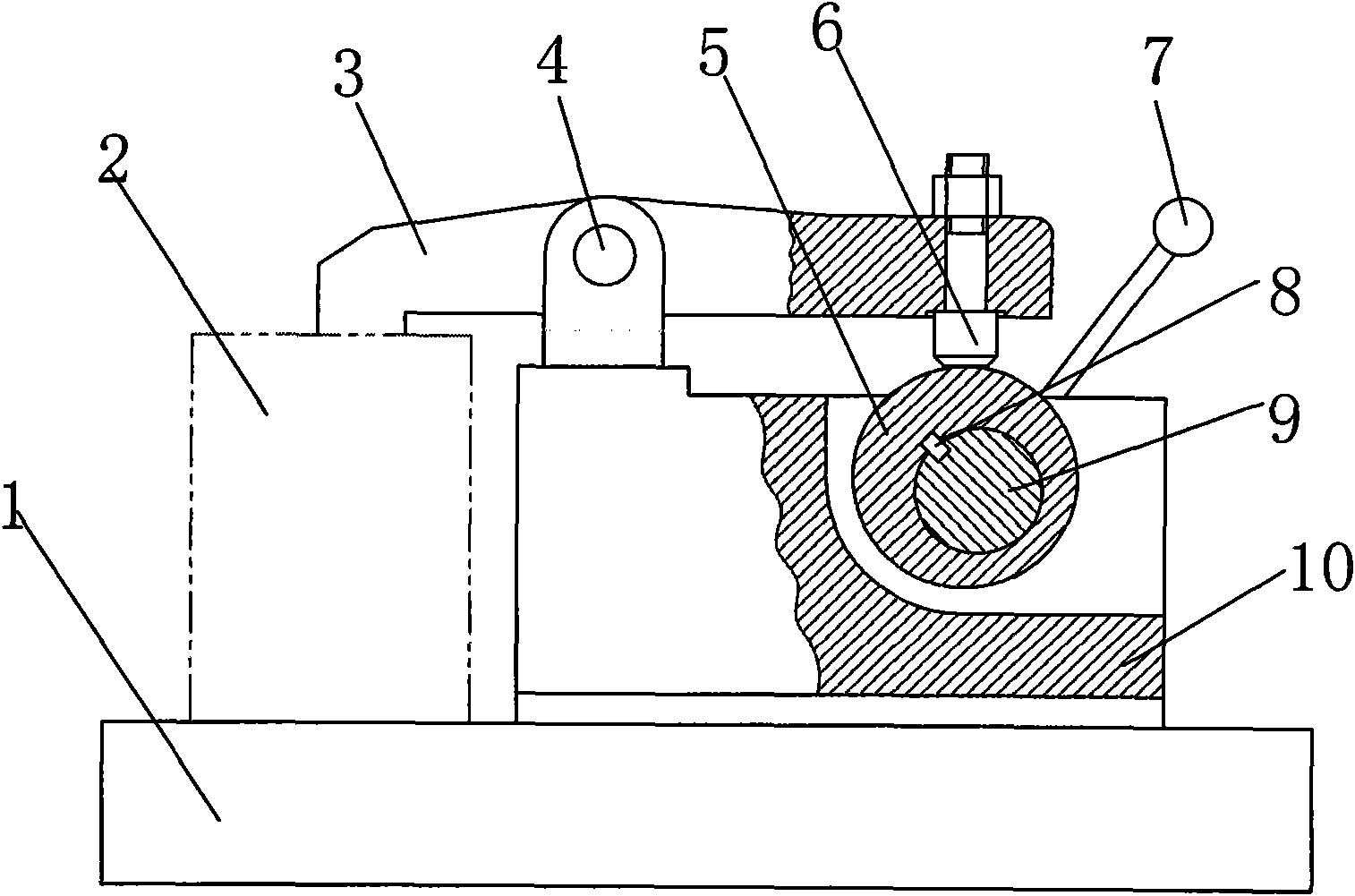 Quick clamping device of cam