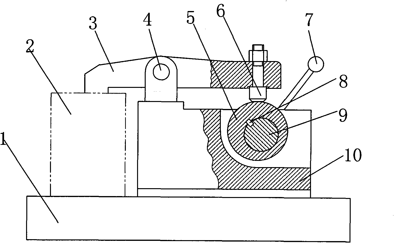 Quick clamping device of cam