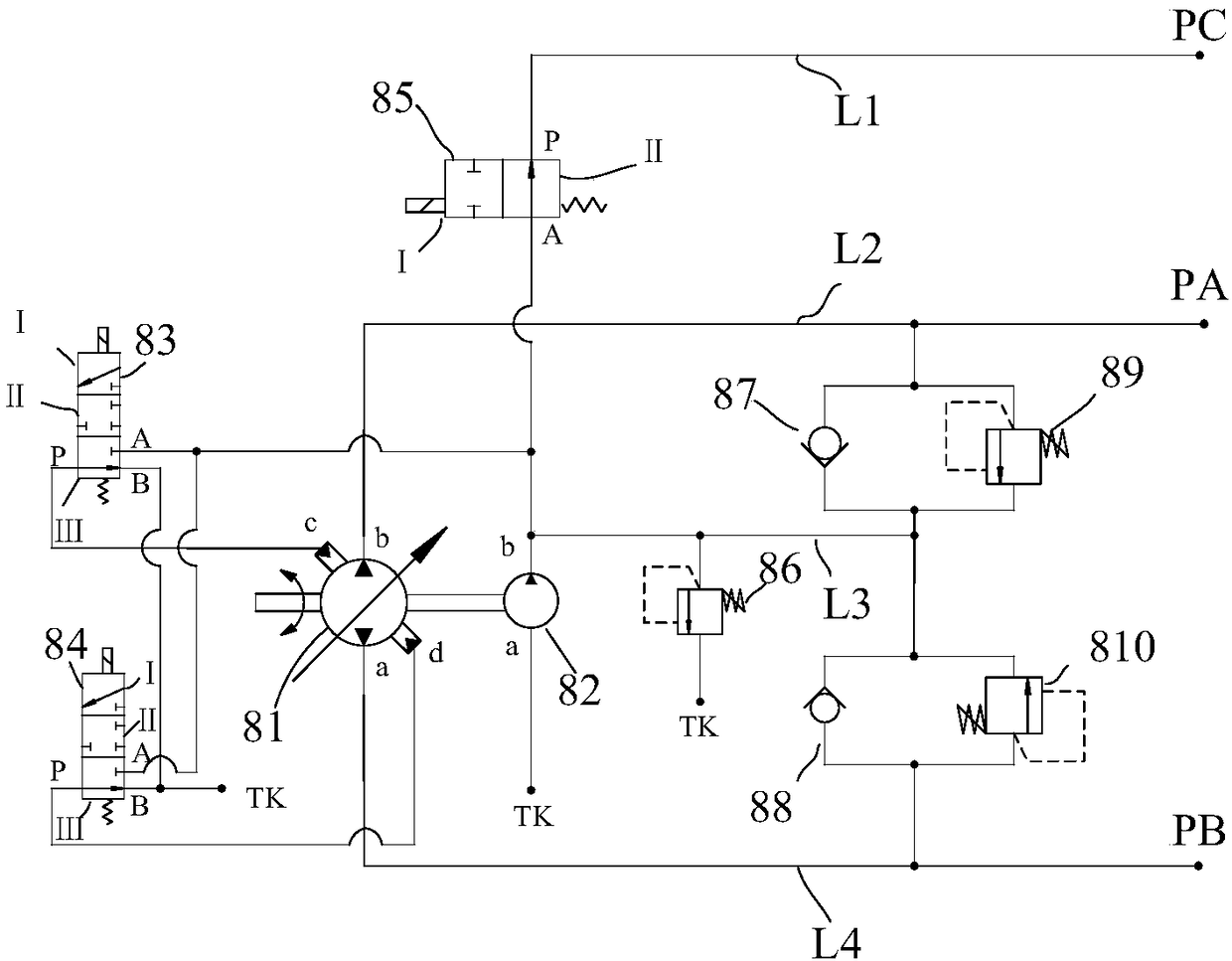 Hydraulic hybrid power system for road sweeper