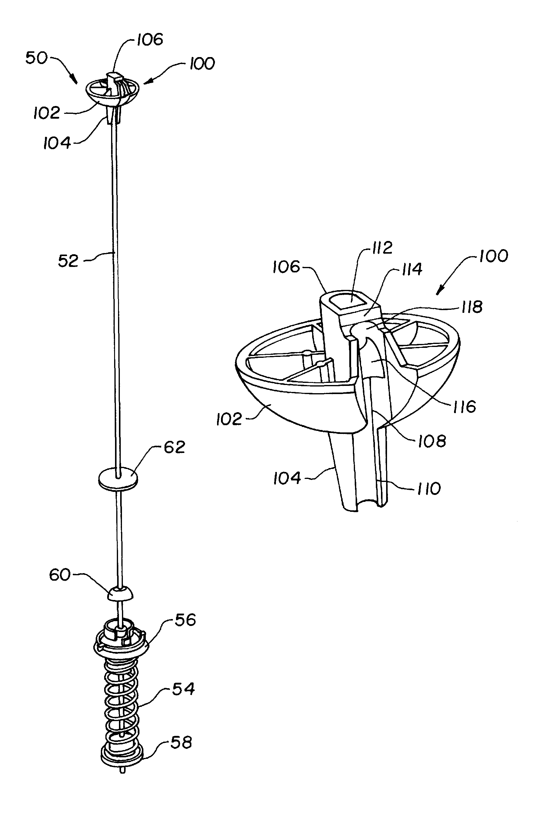 Washing machine suspension ball support