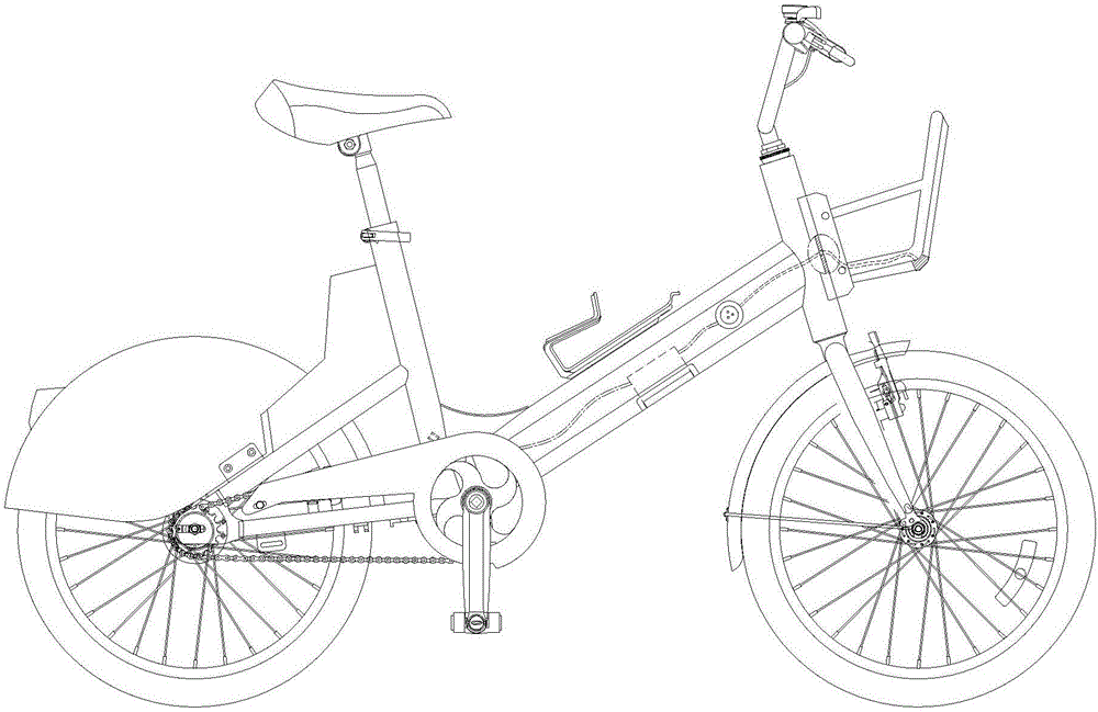 Bike-electricity separating type no-pile public electric bike and application thereof in public electric bike renting