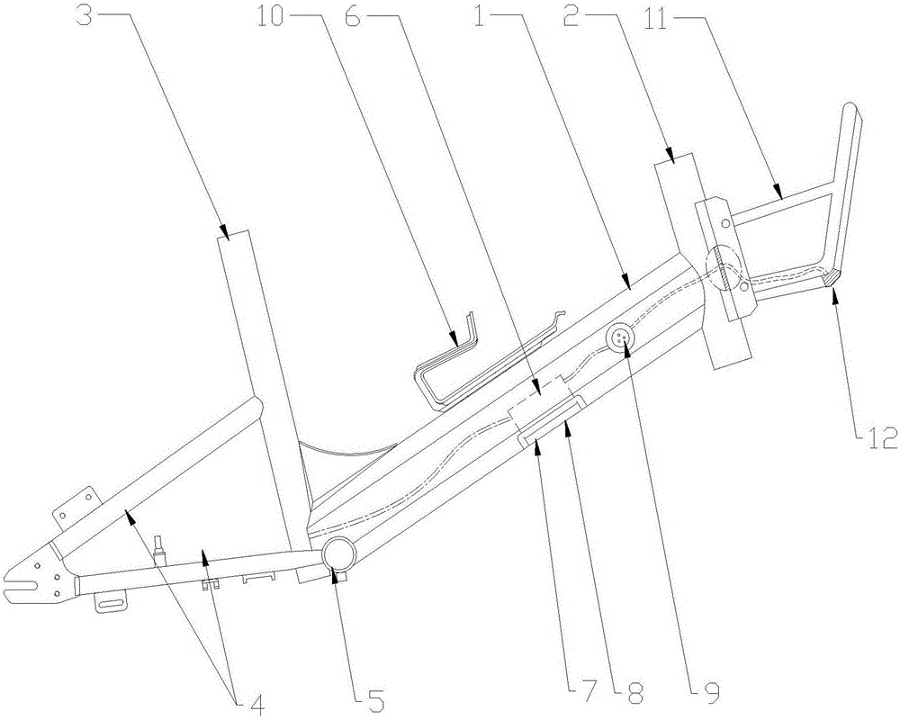 Bike-electricity separating type no-pile public electric bike and application thereof in public electric bike renting